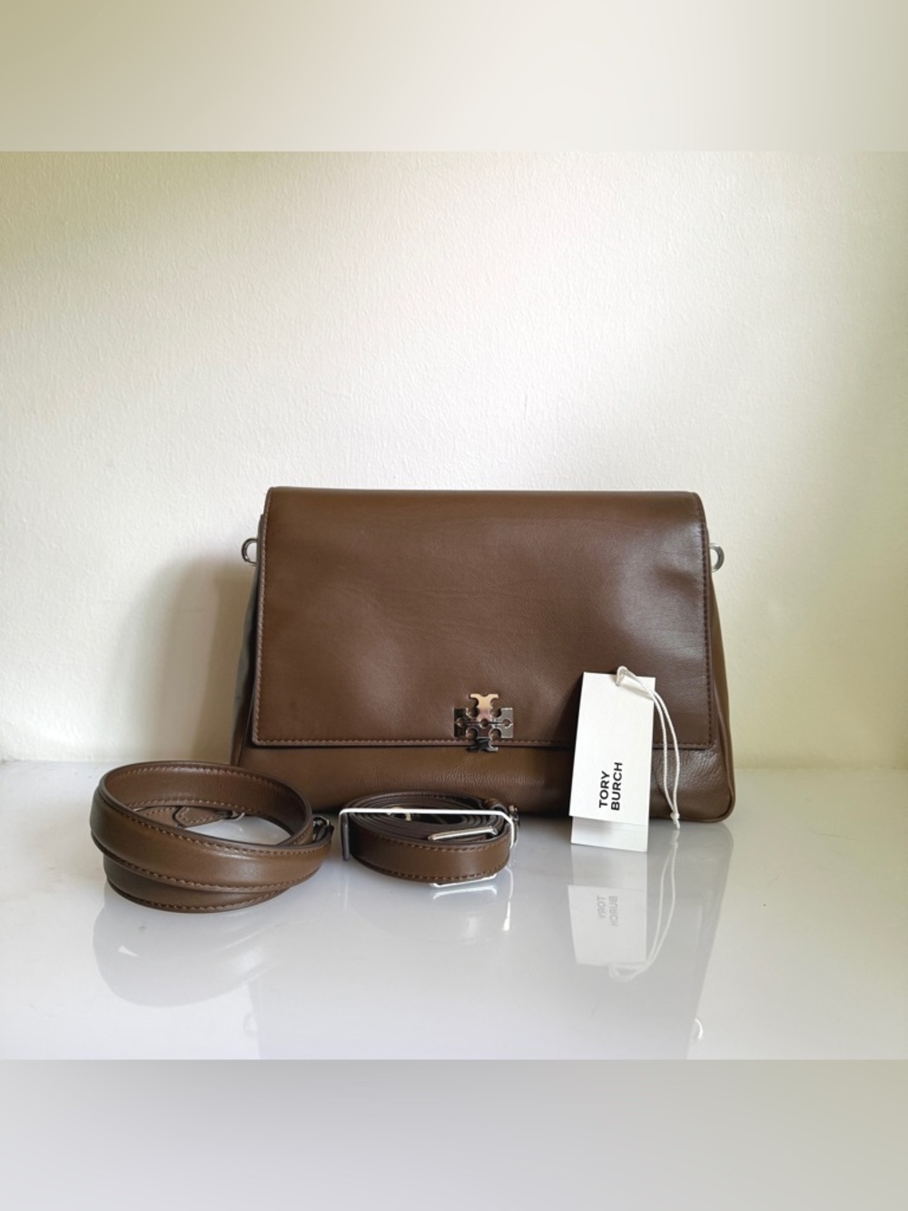 Tory Burch Charlie Shoulder Bag Medium - Malt Brown - Picture 2 of 14